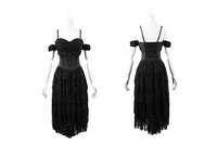 decadent gothic black rock dress black beautiful and elegant gothic empire dress decadent punk dress with corset