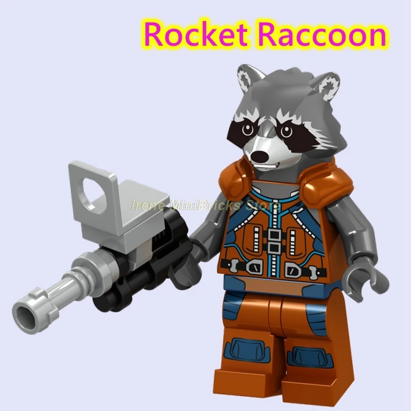 Rocket Raccoon Мстители эндшпиль Marvel ракета енот звезда-Лорд Тор танос стражи Галактики строительные блоки Мстители игрушки для детей - Цвет: Rocket Raccoon