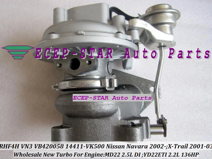 Free Ship RHF4H VN3 14411-VK500 14411 VK500 VB420058 Turbo Turbocharger For NISSAN Navara MD22 2.5L 02- X-Trail Di YD22ETI 2.2L |