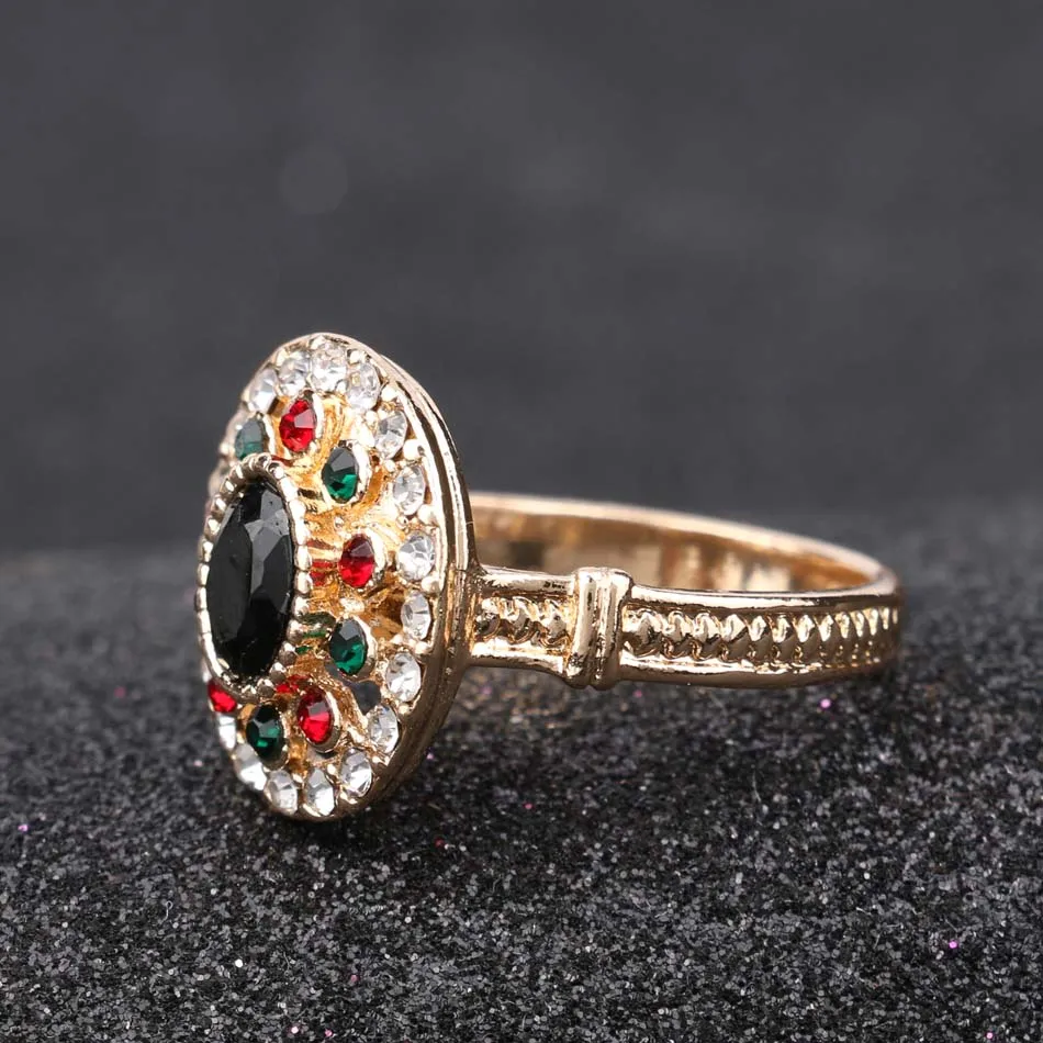 Женские винтажные кольца с кристаллами из искусственного циркония цветные