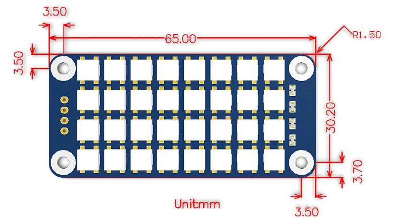 

True color RGB LED HAT for Raspberry Pi, colorful display Supports any revision of Raspberry Pi (directly-pluggable)