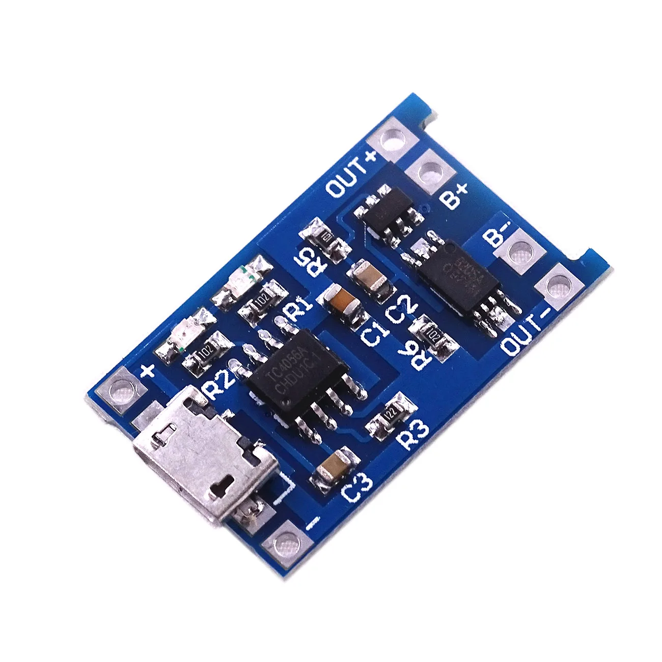 10 шт. Micro USB 5 В 1A 18650 TP4056 литиевых Батарея Зарядное устройство модуль зарядки доска