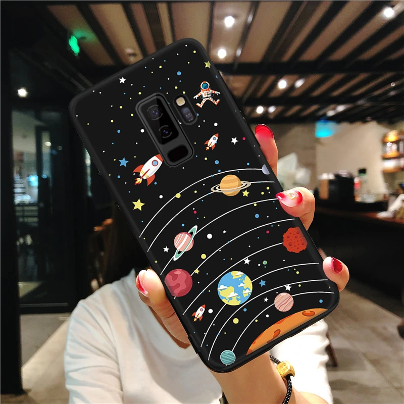 Чехол для samsung Galaxy A6S A9 S9 S8 A8 A6 J4 J6 J7 J8 плюс A7 A750 2018 Note 8 9 2017 планета Мягкий ТПУ чехол