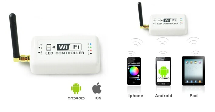 Wi-fi из светодиодов контроллер RGB DC7.5-24V музыка режим миллионы цвет управление для