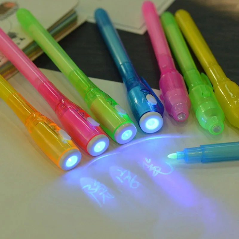 Kawaii Милая волшебная ручка с uv подсветкой невидимыми чернилами забавная маркер