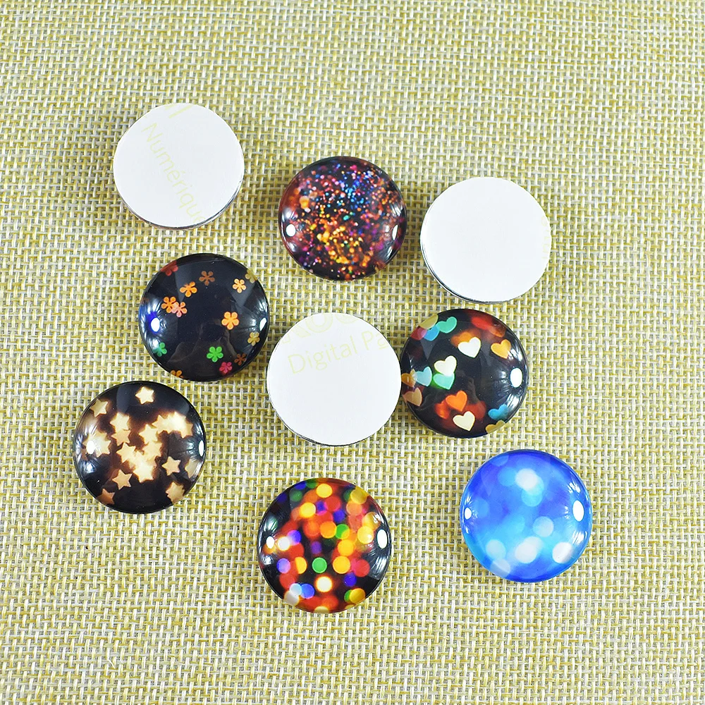 NewHandmade Light and shadow series 10pcsmixed12mm/16mm/18mm/20mm/25mm Round photo glass cabochon demo flat back Making findings | Украшения