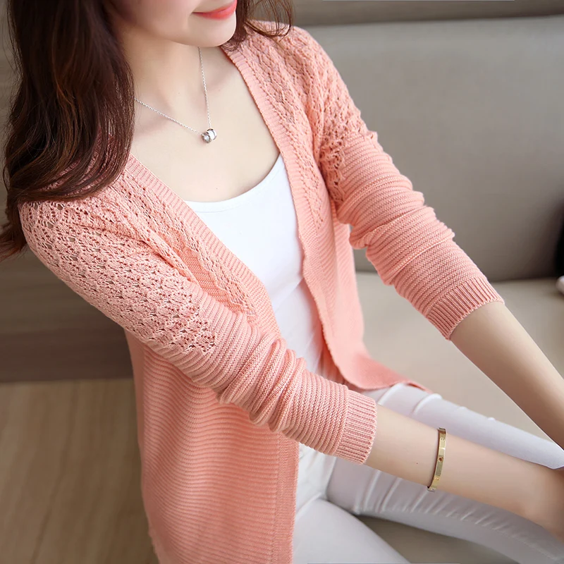 5 цветов красный черный белый женские с длинным рукавом полые тонкие весна осень