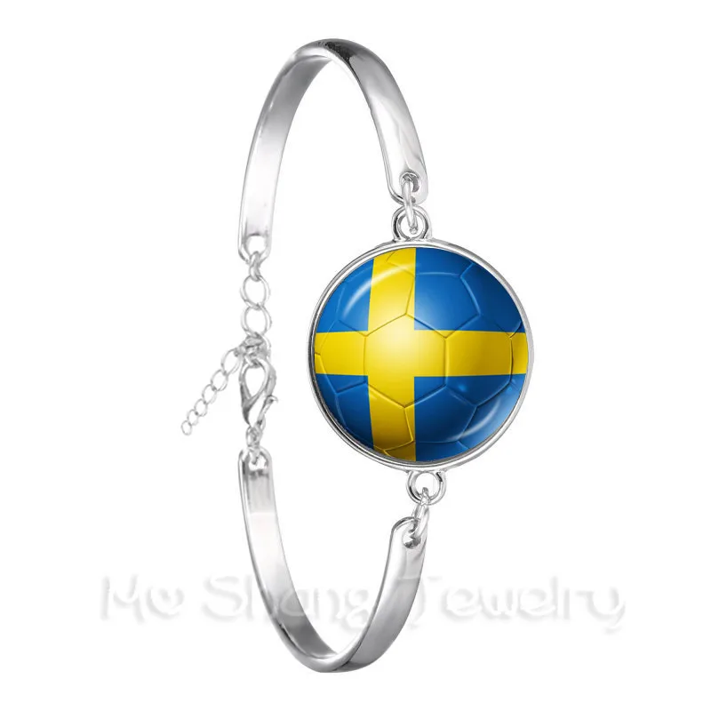 Trendy Football Bracelet 2018 World Cups National Flag Switzerland Sweden Japan Portugal Nigeria Soccer Souvenirs | Украшения и