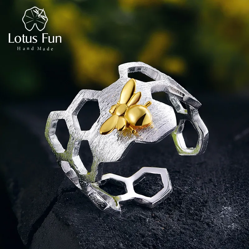 Lotus Fun реальные стерлингового серебра 925 природных ручной Ювелирные украшения