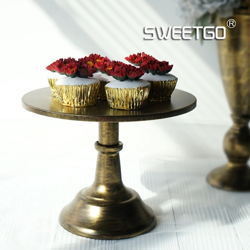 Новое поступление винтажная Золотая подставка для торта 10 дюймов/12 дюймов