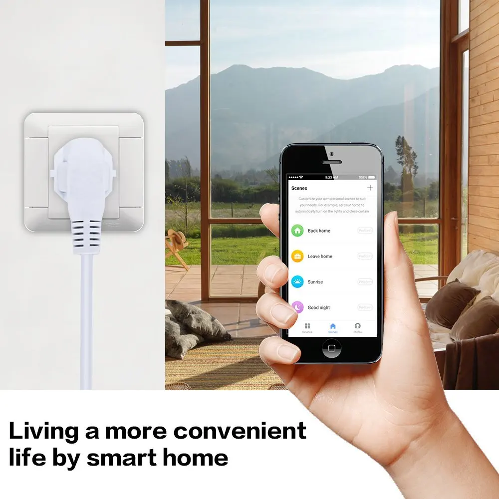 WiFi Smart power Strip EU Plug Защита от перенапряжения 6 розеток С usb-портом переключатель дистанционного управления совместимый с Alexa Google Assistant