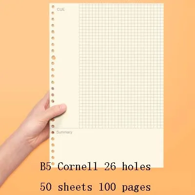 B5 Cornell A5 B5 книга со спиралью катушки Тетрадь To-Do с подкладкой в горошек свободная миллиметровая бумага Журнал Дневник для школьных принадлежностей для самостоятельной сборки - Цвет: B5 Cornell