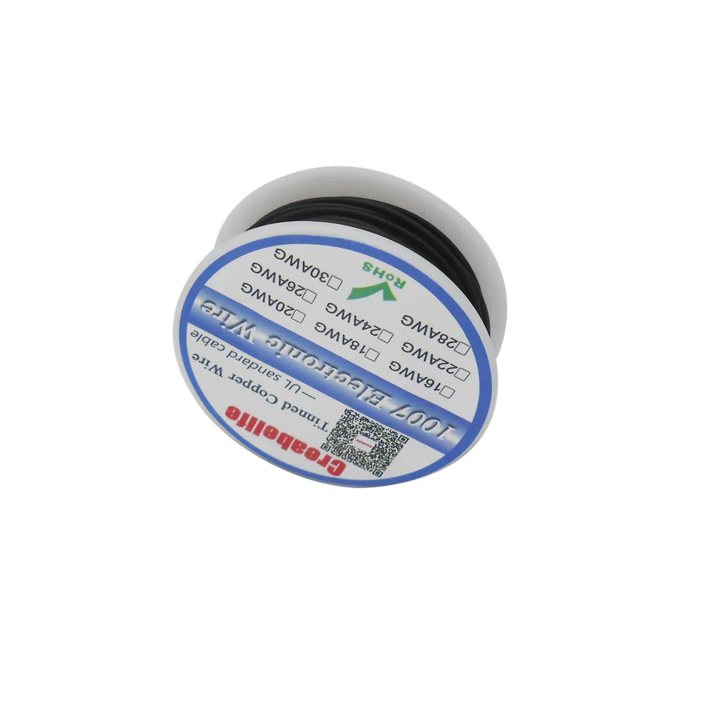 10 м/лот UL 1007 30AWG 10 цветов Электрический провод кабель Линия Луженая Медь PCB Провод RoHS UL сертификация изолированный светодиодный кабель - Цвет: Black 10m