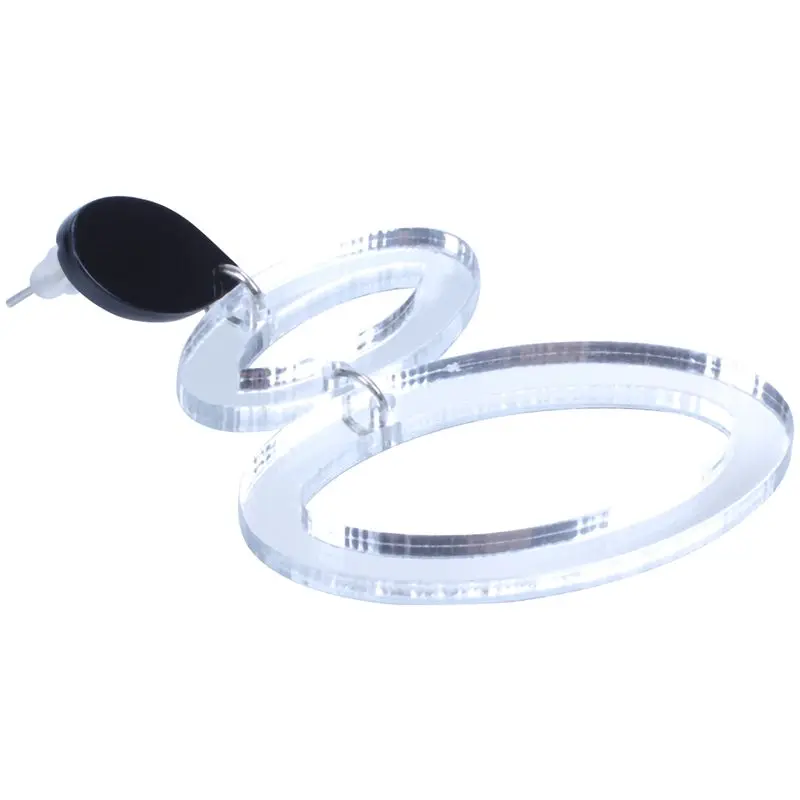Fashion Geometric Long Earring Drop Earrings Multiple Oval Acrylic Big | Украшения и аксессуары