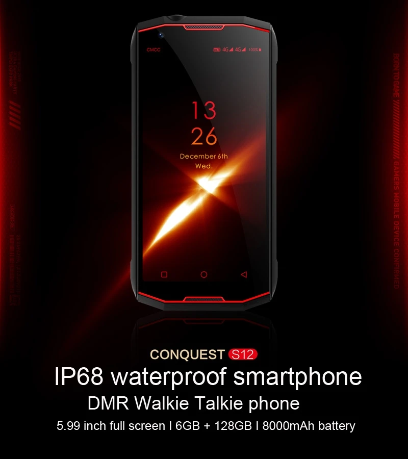 Conquest S12 смартфон 5 99 &quotFHD Экран Android 8 1 MTK6763 Octa Core 6 ГБ Оперативная память 128 Гб