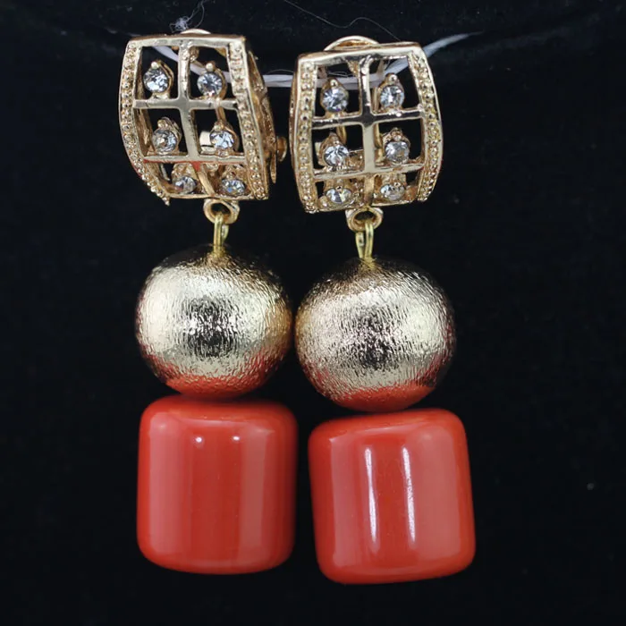 Модный Элегантный комплект из искусственных коралловых африканских нигерийских