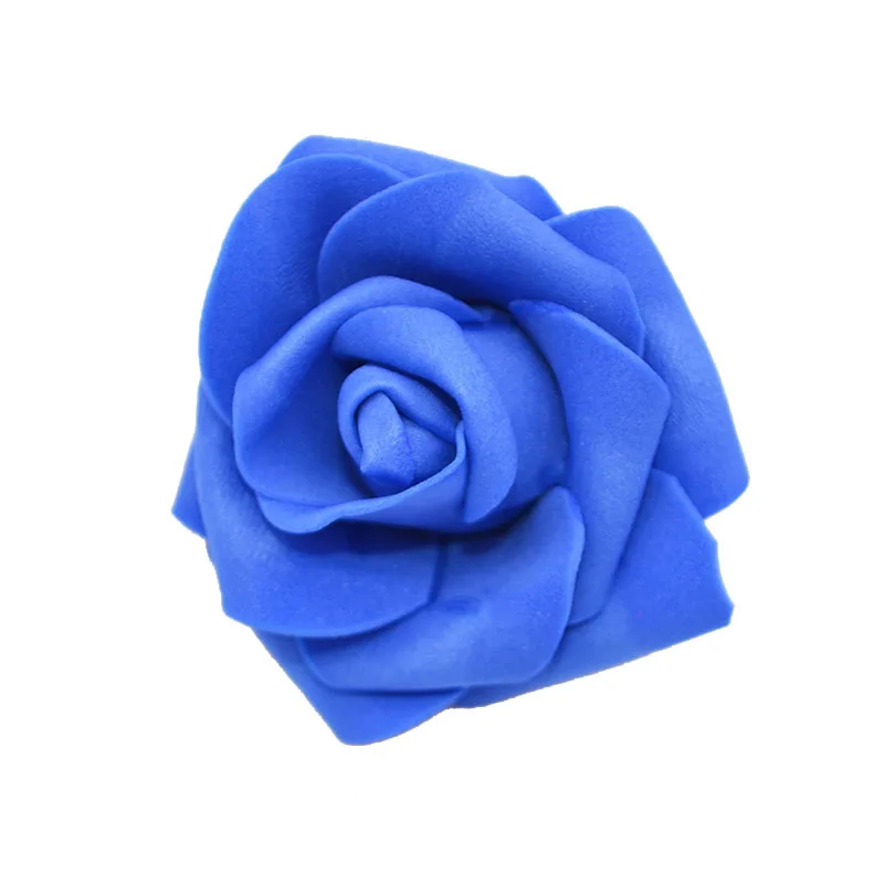 royal blue 50 шт./лот, 6 см, искусственная пена, головка розы, ПЭ пена, роза, головка цветка для свадьбы, дома, фестиваля, декоративные цветы, сделай сам, венки, ремесло - Цвет: royal blue
