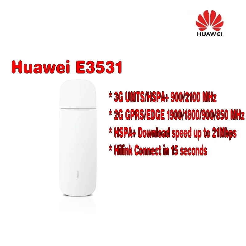 Разблокированный USB ключ HUAWEI E3531 HSPA + 3G / 4G 21 Мбит/с H link|huawei e3531|usb dongle3g hspa |
