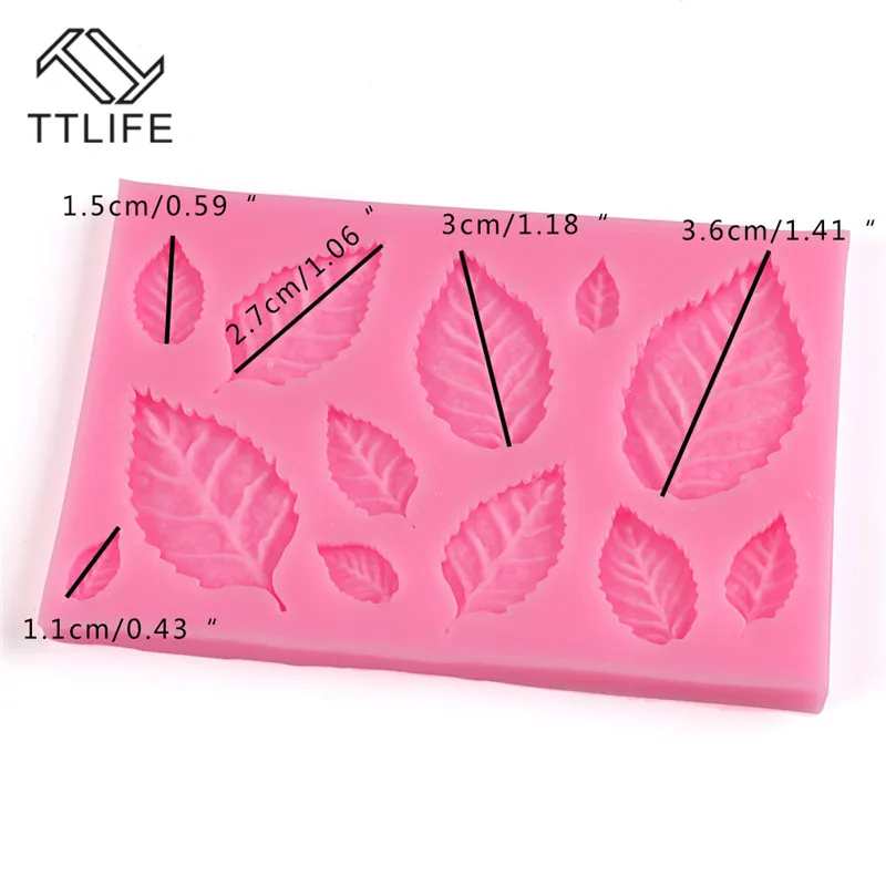 TTLIFE DIY формовка листьев дерева силиконовая форма для украшения торта помадки