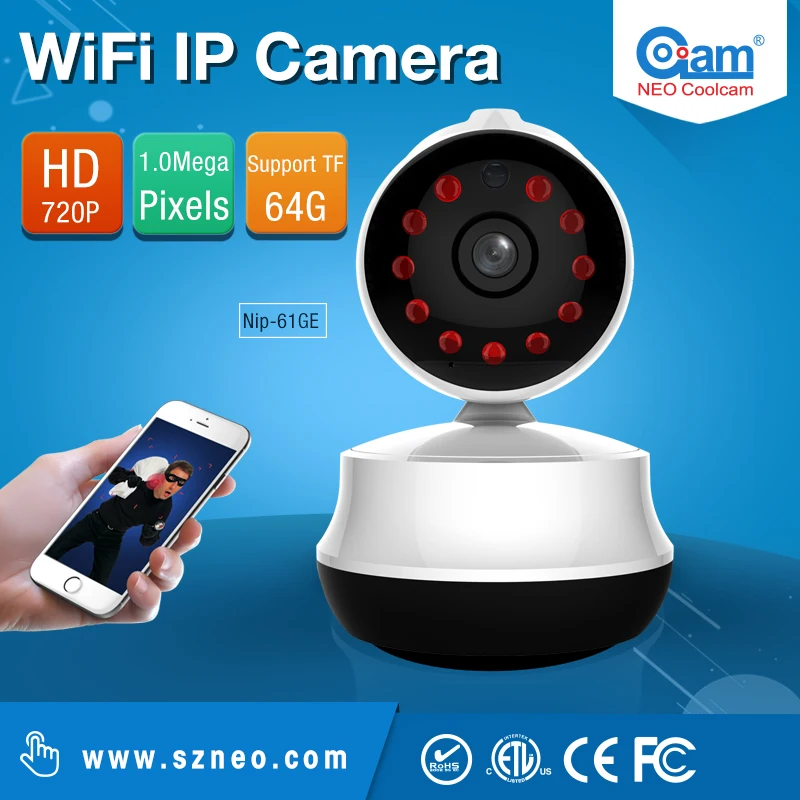 НЕО Coolcam nip-61ge Мини Wi-Fi IP Камера 720 P Беспроводной P2P CCTV сети безопасности sd карты