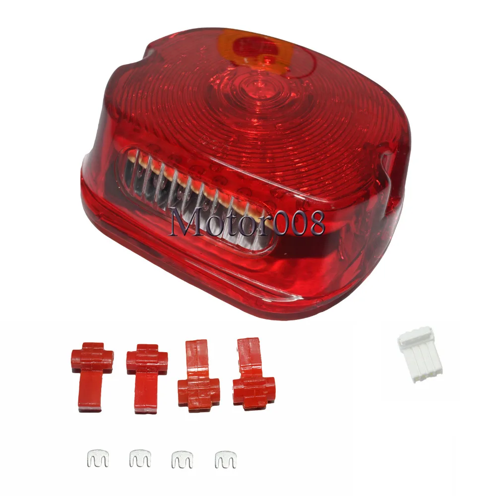Красный прозрачный дымчатый светодиодный светильник для Harley Davidson Softail Sportster Road King Electra Glide Fat Boy Dyna Low Rider FXDL
