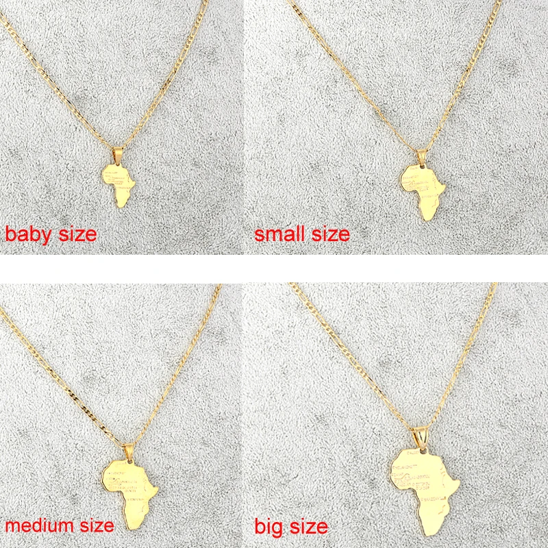 Ethlyn прочный золотой цвет Африканская Карта кулон ожерелье ребенок