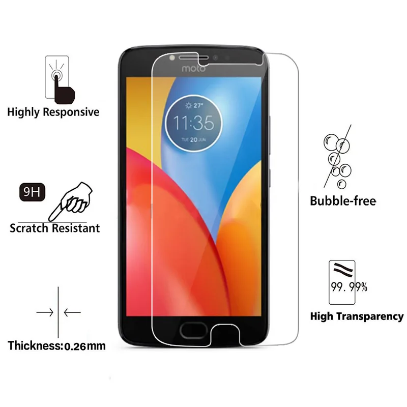 Закаленное Стекло для Motorola Moto E4 плюс Экран защитная пленка 9 H 2.5D телефонная
