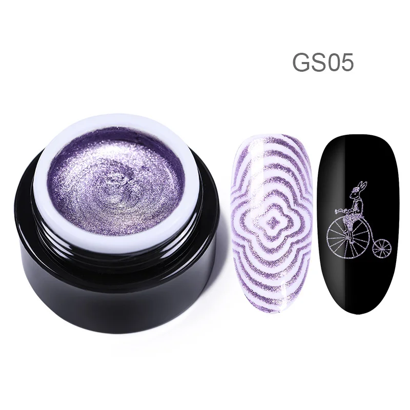 GS05 Гель-лак для ногтей BORN PRETTY, 8 мл, неоновый флуоресцентный лак для тиснения ногтей, цветной лак для тиснения ногтей - Цвет: GS05