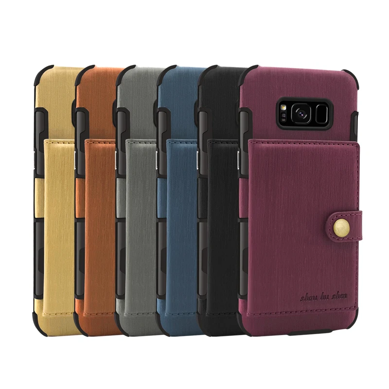 Матовый чехол FULAIKATE для Samsung Galaxy S8 с карманом карт матовый SM-G9500 Защитные чехлы