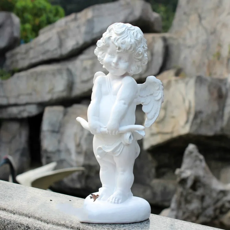 

2017 New European Classical Resin Ornaments Picacho Plaster Angel Couple Wedding Gifts Decoration Children Gift