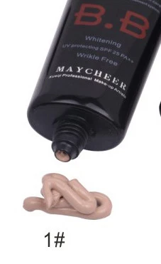 Бренд maycheer 60 мл Тройная супер отбеливающая защита от морщин SPF25 pa Солнцезащитная Жидкая основа для макияжа База BB крем - Цвет: 1
