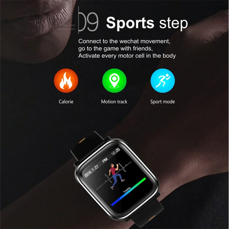 Новинка 2019 модные кровяное давление умные часы для мужчин здоровье пульс