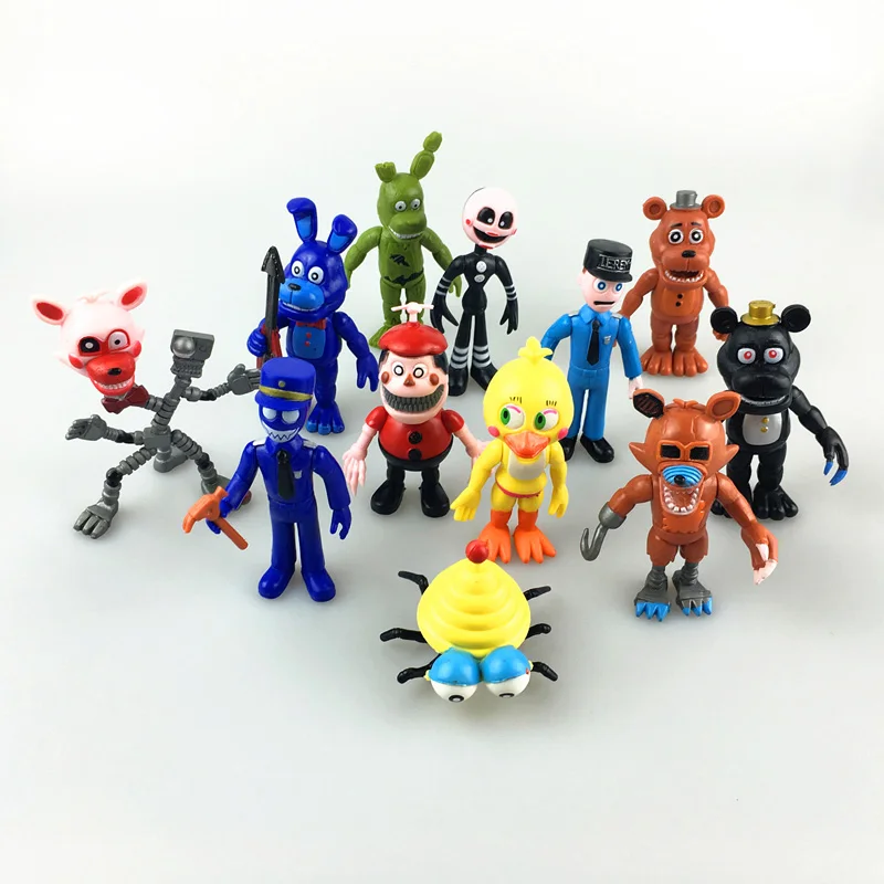12 шт./компл. FNAF Бонни Фокси Чика Фредди фазбер ПВХ фигурки героев пять ночей у