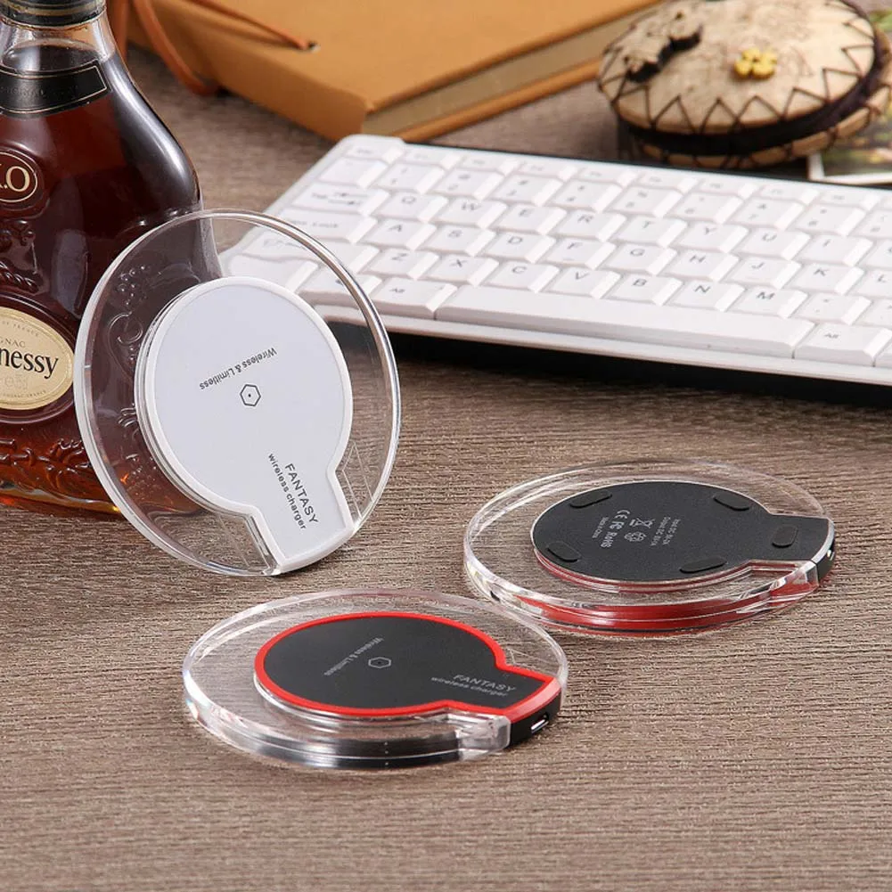 Qi Wireless Charger Pad for iPhone X 8 plus with Charging receiver iphone 5s 6s 6 7 Plus | Мобильные телефоны и