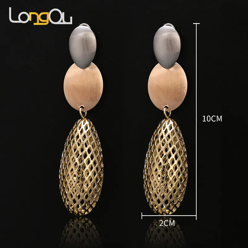 2018 Fashion Love Round Bar Roman drop earring Circle Chain Earrings Rose Gold Color Stainless Steel Women Party Gift | Украшения и