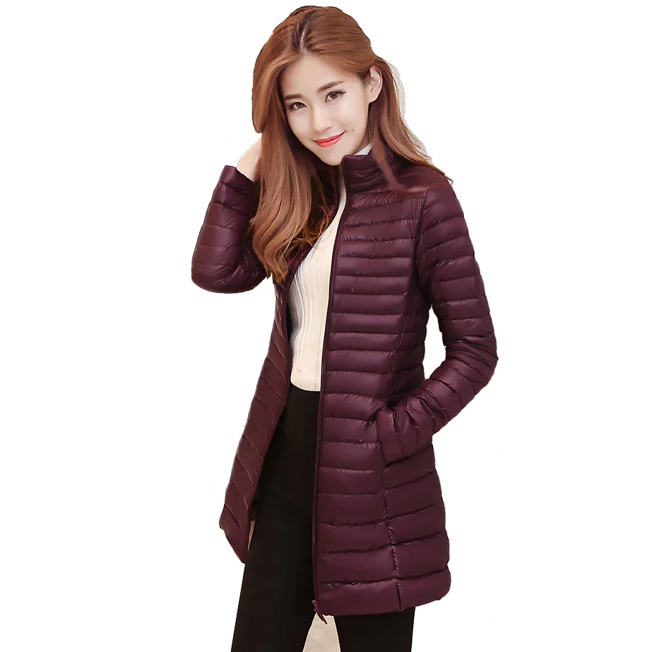 2018 зимние Для женщин Легкий Packable Down Jacket верхняя одежда пуховик вниз пальто |