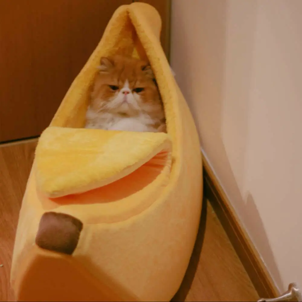 Банан лодка форма для домашних животных собак кошек кровать коврик маленьких в