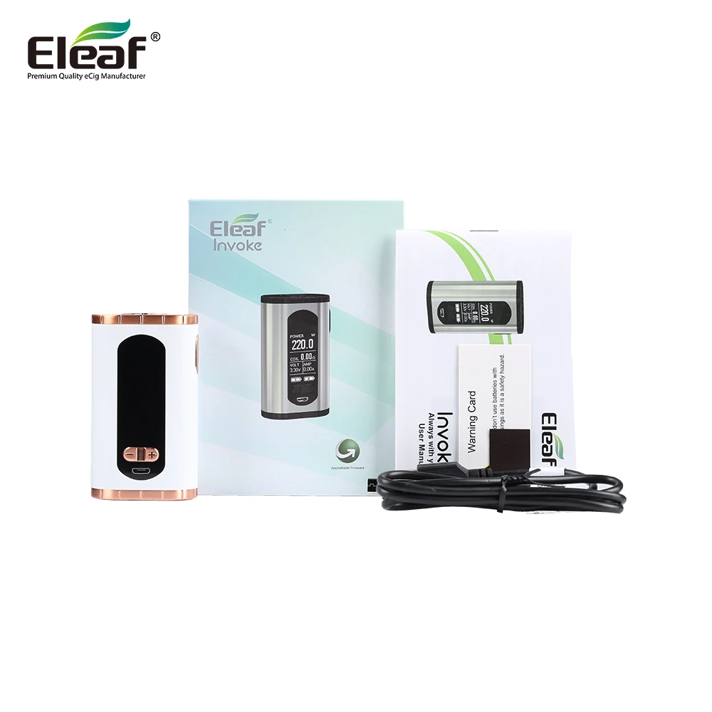 Оригинальный Eleaf Invoke 220 Вт коробка мод электронная сигарета fit ELLO T Tank 2 мл