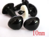 60pcs 10mm black safety noses for doll includes backs for a stronger hold
