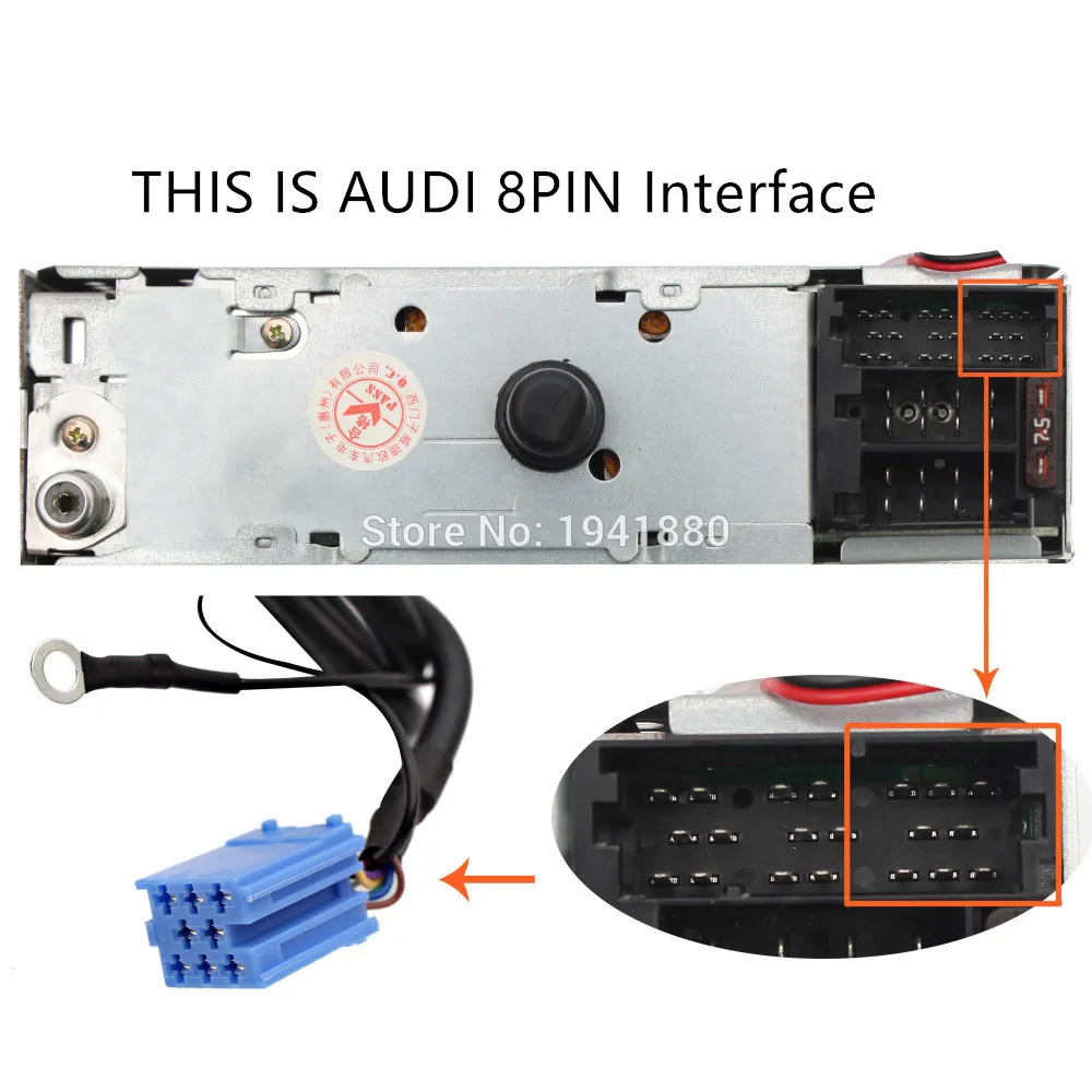 DOXINGYE автомобильный радиоприемник цифровой USB MP3 интерфейс cd-чейнджер адаптер с 3,5 мм AUX вход для Volkswagen Skoda Seat 8Pin интерфейс