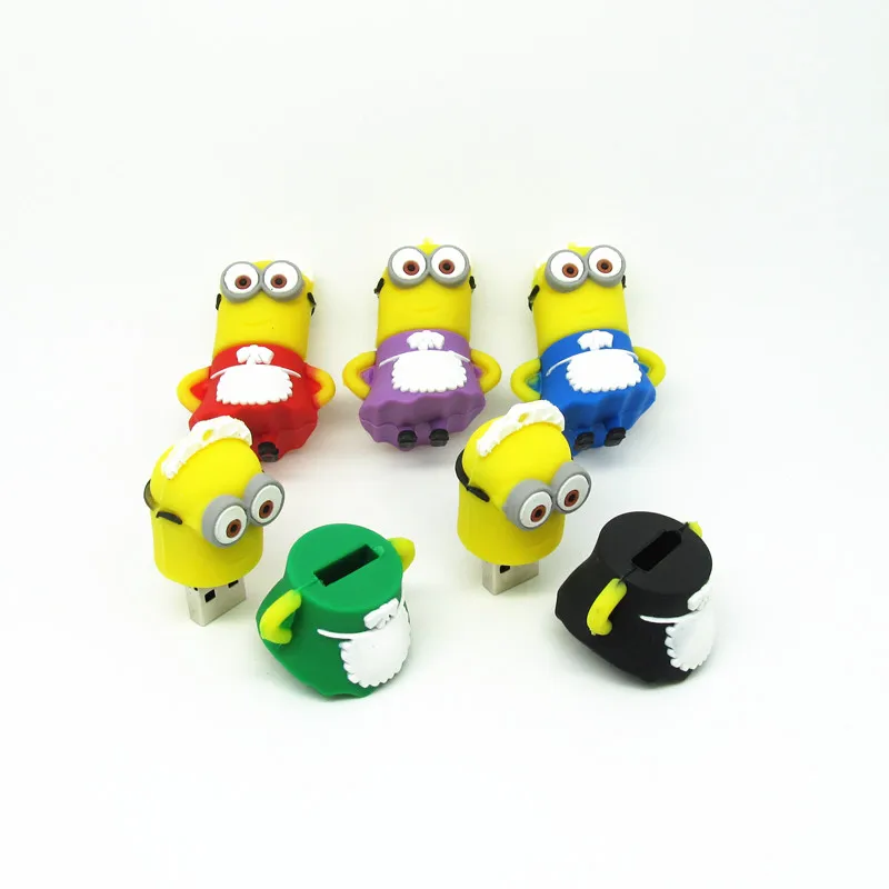 

cartoon minions usb flash drive real capacity pen drive memory stick despicable me2 servant girl maid pendrive U disk