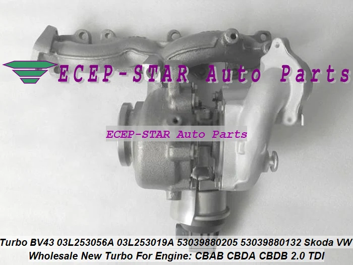 Фото Турбо BV43 03L253019A 03L253056A 03L253016F 03L253019N для Audi A3 VW Eos Golf 5 6 Passat B6 Tiguan PQ35 PQ46 CBAA CBDB 2.0L TDI №3