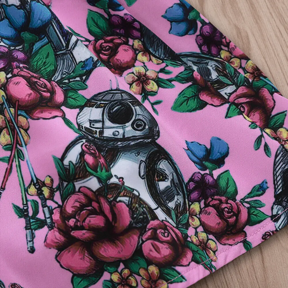 Newborn Kids Baby Girl Toddler Sundress Star Wars Dress Ruffle Sleeve Princess | Детская одежда и обувь