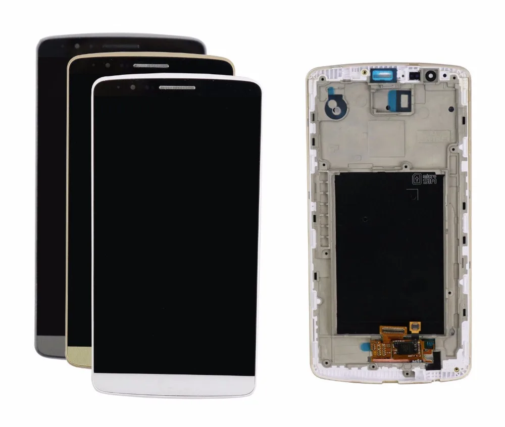 

5.5" Screen for LG G3 LCD Touch Screen Digitizer Assembly for LG G3 Display D850 D851 D855 Replacement for free shipping