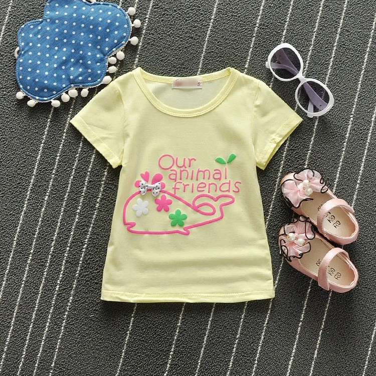 Детская футболка с короткими рукавами для мальчиков и девочек летняя хлопковая