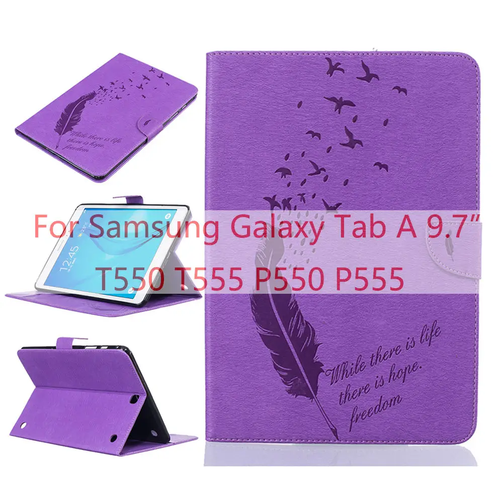 Purple Чехол для samsung Galaxy Tab E 9,6 Release SM-T560/T561/T565/T567V чехол для samsung Galaxy Tab A 9,7 T550 T555 P550 - Цвет: Purple