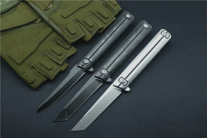 Quartermaster складной нож 9CR18MOV стальное лезвие титановый сплав Ручка Открытый Отдых Охота Карманный Фруктовый Нож EDC инструменты