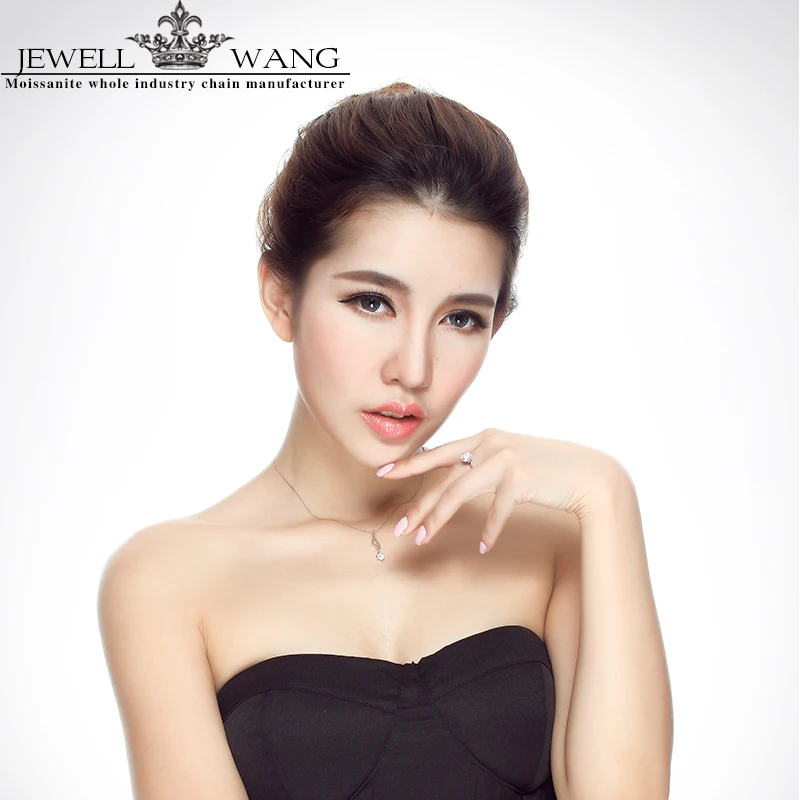 

Jewellwang 18k White Gold Ring Snowflake 1.0ct Moissanites Propose Engagement Rings For Women Shiny Gift