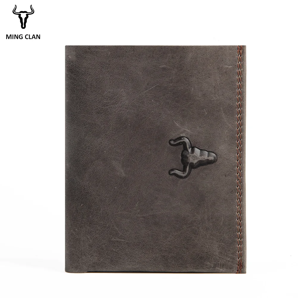 Mingclan Crazy Horse кошелек мужские кошельки натуральная кожа мужской кошелек Porte Carte держатель для карт кошелек Rfid клатч короткий карман сумка