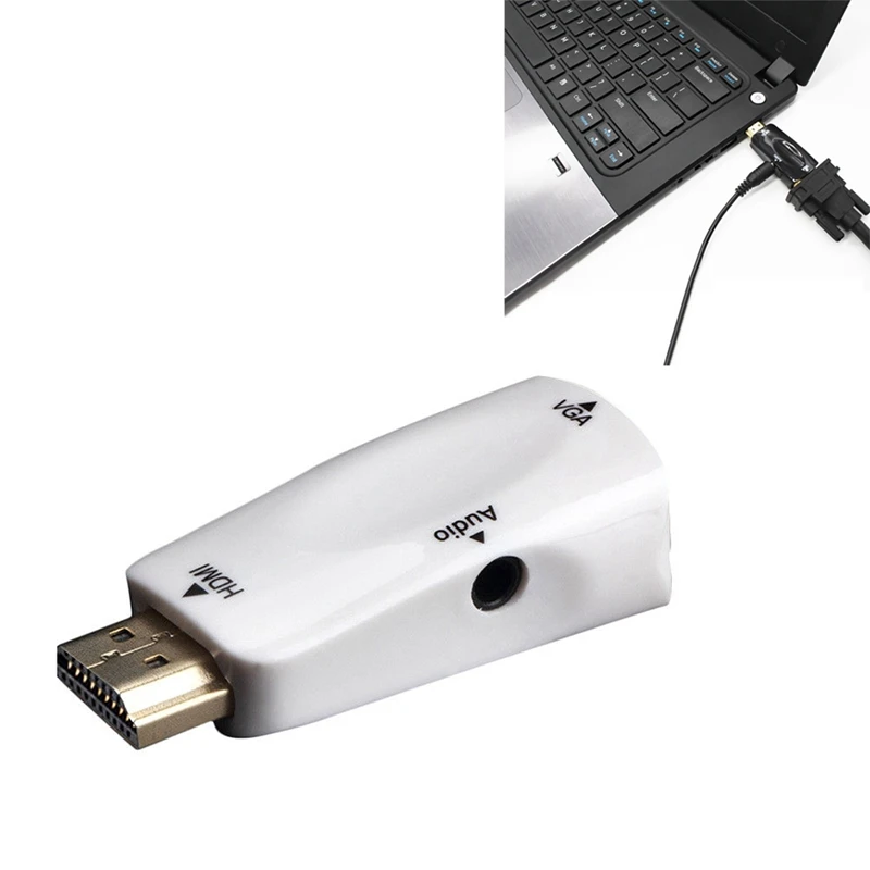 1080P HDMI папа к VGA Женский адаптер видео конвертер 3 5 мм аудио выход кабель горячий